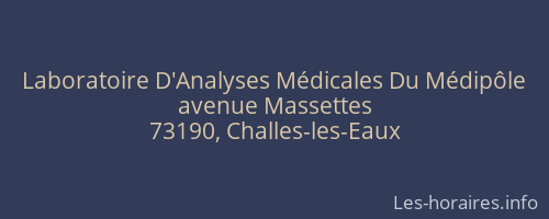 Laboratoire D'Analyses Médicales Du Médipôle