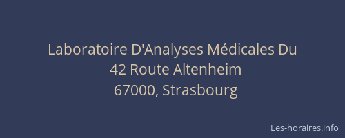 Laboratoire D'Analyses Médicales Du