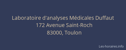 Laboratoire d'analyses Médicales Duffaut