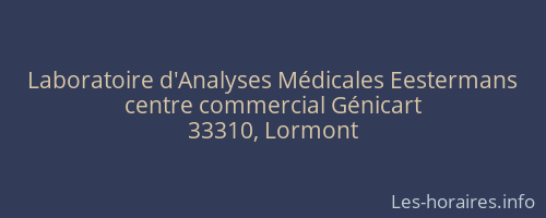 Laboratoire d'Analyses Médicales Eestermans