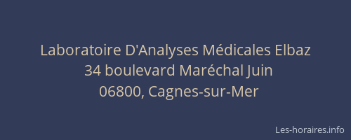 Laboratoire D'Analyses Médicales Elbaz