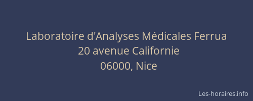 Laboratoire d'Analyses Médicales Ferrua