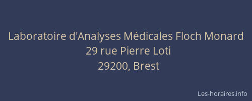 Laboratoire d'Analyses Médicales Floch Monard