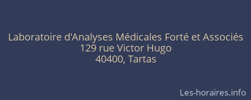 Laboratoire d'Analyses Médicales Forté et Associés