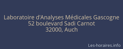 Laboratoire d'Analyses Médicales Gascogne
