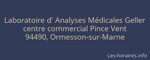 Laboratoire d' Analyses Médicales Geller