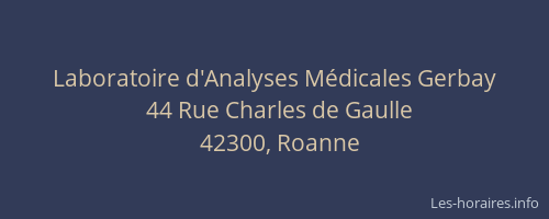 Laboratoire d'Analyses Médicales Gerbay