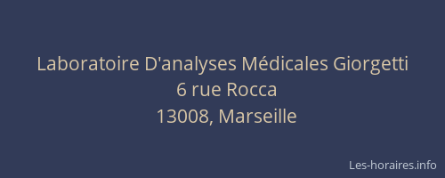 Laboratoire D'analyses Médicales Giorgetti