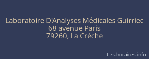 Laboratoire D'Analyses Médicales Guirriec