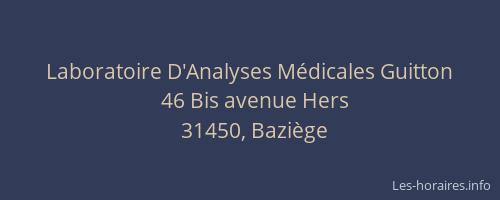 Laboratoire D'Analyses Médicales Guitton