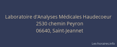 Laboratoire d'Analyses Médicales Haudecoeur