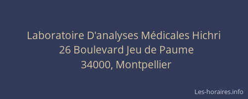 Laboratoire D'analyses Médicales Hichri