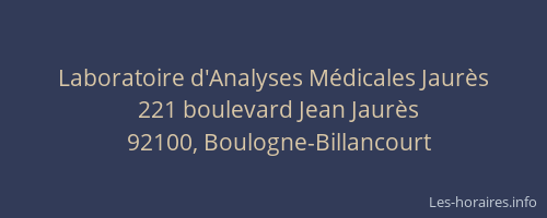 Laboratoire d'Analyses Médicales Jaurès
