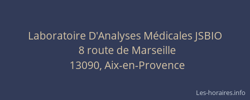 Laboratoire D'Analyses Médicales JSBIO
