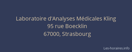 Laboratoire d'Analyses Médicales Kling