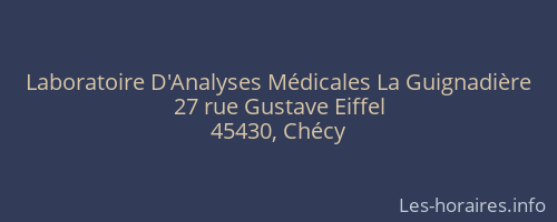 Laboratoire D'Analyses Médicales La Guignadière