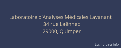 Laboratoire d'Analyses Médicales Lavanant
