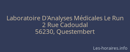 Laboratoire D'Analyses Médicales Le Run