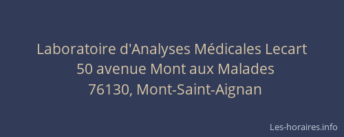 Laboratoire d'Analyses Médicales Lecart