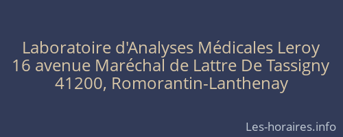 Laboratoire d'Analyses Médicales Leroy