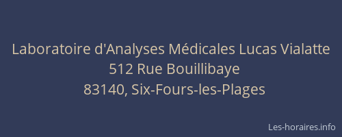 Laboratoire d'Analyses Médicales Lucas Vialatte