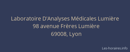 Laboratoire D'Analyses Médicales Lumière