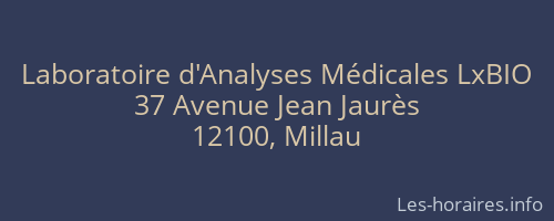 Laboratoire d'Analyses Médicales LxBIO