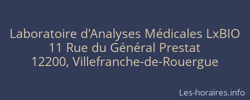 Laboratoire d'Analyses Médicales LxBIO
