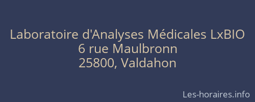 Laboratoire d'Analyses Médicales LxBIO