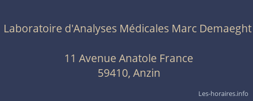Laboratoire d'Analyses Médicales Marc Demaeght