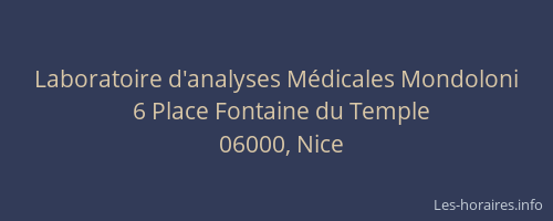 Laboratoire d'analyses Médicales Mondoloni