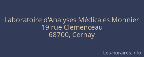 Laboratoire d'Analyses Médicales Monnier