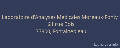 Laboratoire d'Analyses Médicales Moreaux-Fonty