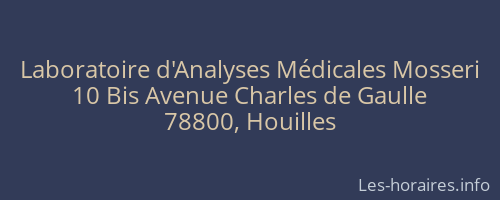 Laboratoire d'Analyses Médicales Mosseri