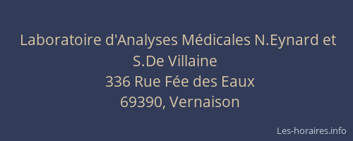 Laboratoire d'Analyses Médicales N.Eynard et S.De Villaine