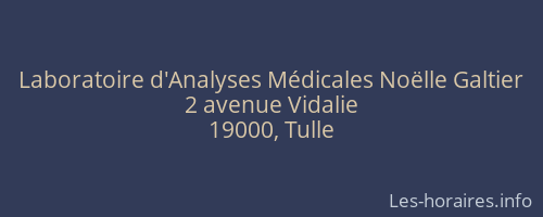 Laboratoire d'Analyses Médicales Noëlle Galtier