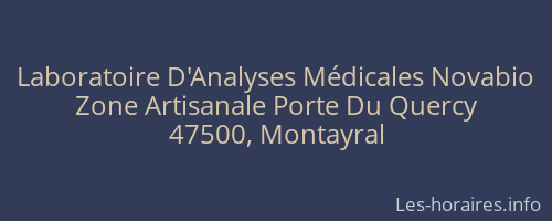 Laboratoire D'Analyses Médicales Novabio