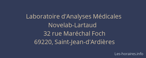 Laboratoire d'Analyses Médicales Novelab-Lartaud