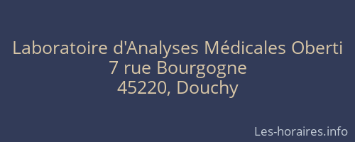 Laboratoire d'Analyses Médicales Oberti