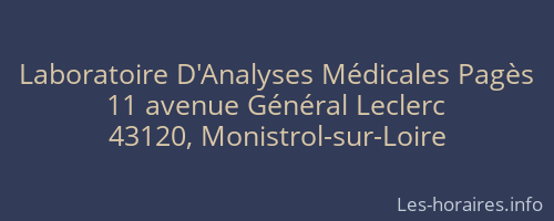 Laboratoire D'Analyses Médicales Pagès