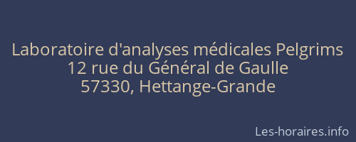 Laboratoire d'analyses médicales Pelgrims
