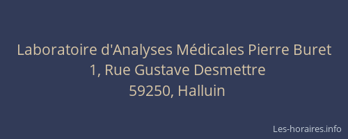 Laboratoire d'Analyses Médicales Pierre Buret