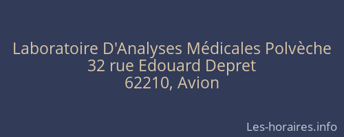 Laboratoire D'Analyses Médicales Polvèche