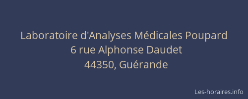 Laboratoire d'Analyses Médicales Poupard