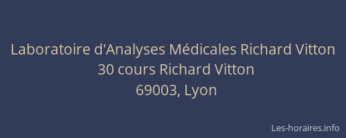 Laboratoire d'Analyses Médicales Richard Vitton