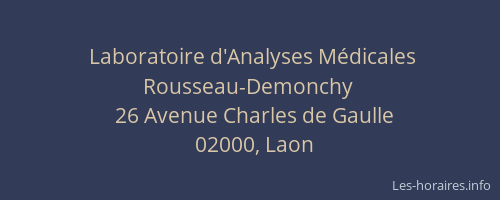 Laboratoire d'Analyses Médicales Rousseau-Demonchy