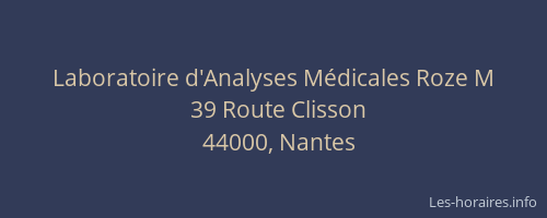 Laboratoire d'Analyses Médicales Roze M