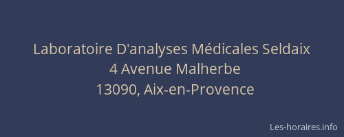 Laboratoire D'analyses Médicales Seldaix