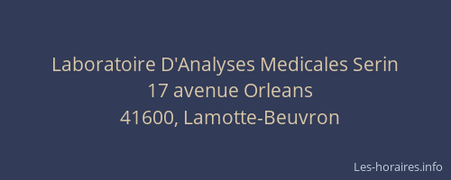Laboratoire D'Analyses Medicales Serin