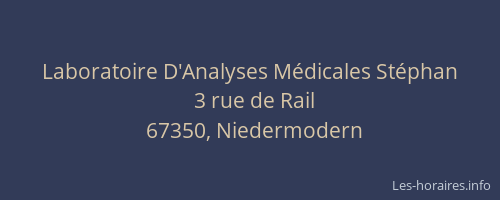 Laboratoire D'Analyses Médicales Stéphan